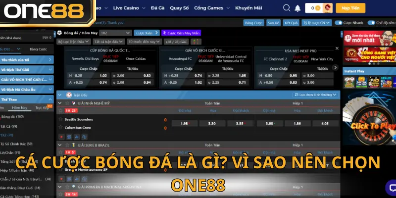 Cá cược bóng đá là loại hình hot tại One88