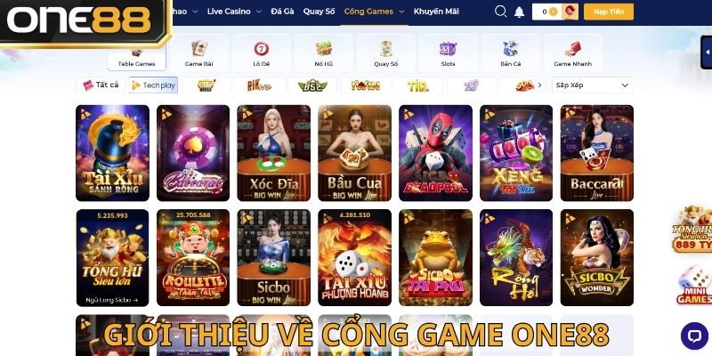 Cổng game One88 siêu hấp dẫn và đa dạng