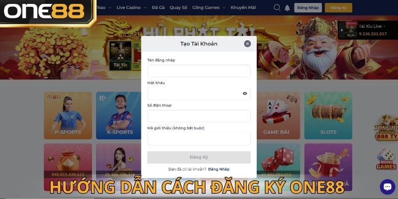 Biểu mẫu đăng ký One88 bạn cần nắm