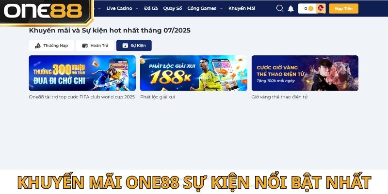 One88 tổ chức nhiều sự kiện hấp dẫn cho bạn tham gia trải nghiệm trong tháng 7