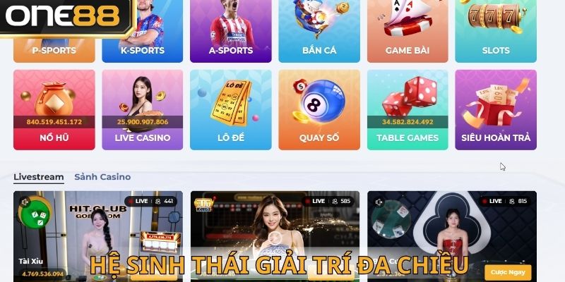 Hệ sinh thái tại One88 siêu chất lượng
