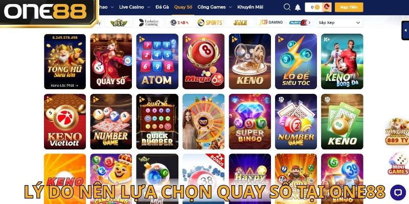 Quay số One88 có nhiều ưu điểm vượt trội bạn nên thử ngay