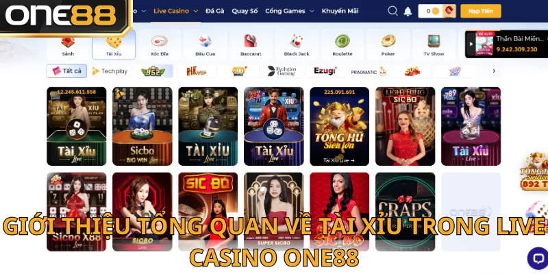 Tổng quan về trò chơi Tài Xỉu trên Live Casino