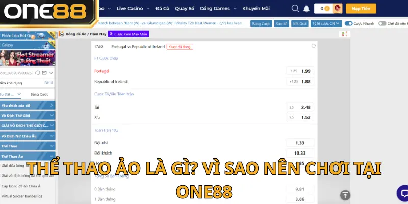 Thể thao ảo được ưa chuộng tại One88