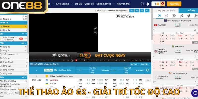 Thể thao ảo GS mang đến trải nghiệm mượt mà